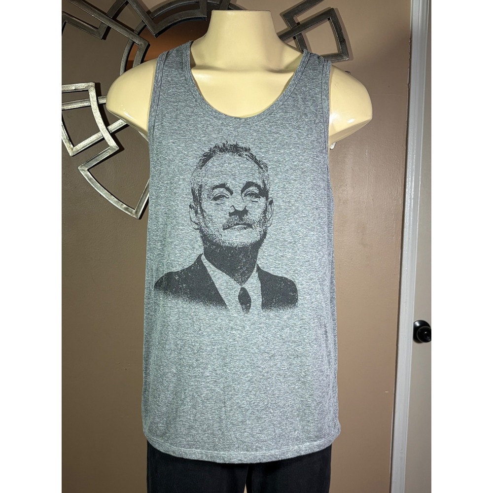Chive Tees Bill Murray Graphic Tank Top Mens XL Heather Gray Sleeveless Shirt